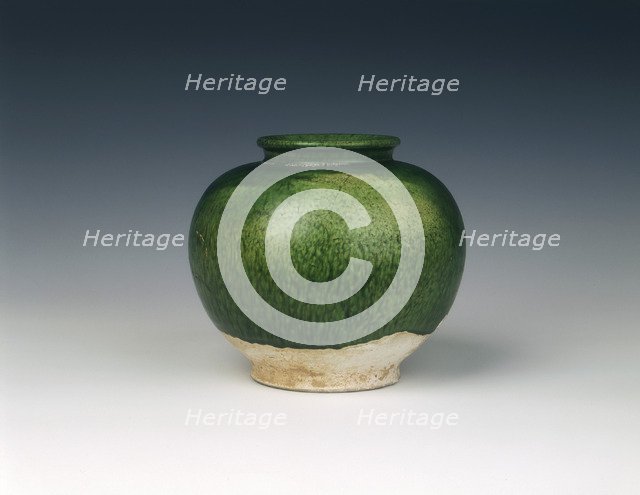 Green lead glazed wannian jar, Tang dynasty, China, 618-907 AD. Artist: Unknown