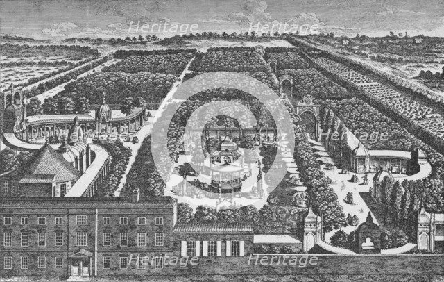 'A General Prospect of Vauxhall Gardens', c1756, (1912). Artist: Samuel Wale.