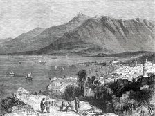 The town of Beyrout and Mount Lebanon - from a drawing by J. Lewis Farley, 1860. Creator: Unknown.