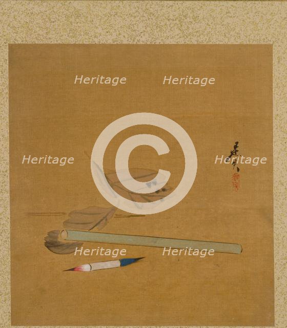 Leaf from Album of Seasonal Themes: Lotus, 1847. Creator: Shibata Zeshin (Japanese, 1807-1891).