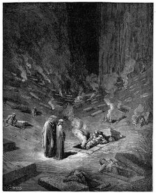 Hell: the city of Dis, Roman god of the underworld, 1863. Artist: Gustave Doré