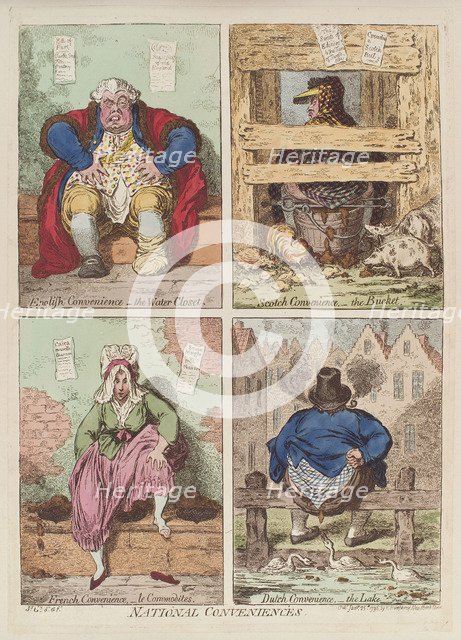 National conveniences, 1769. Artist: Gillray, James (1757-1815)