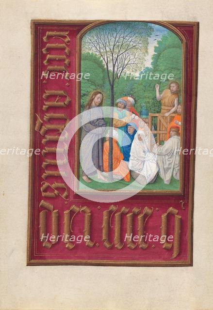 Hours of Queen Isabella the Catholic, Queen of Spain: Fol. 169v, St. John the Baptist…, c. 1500. Creator: Master of the First Prayerbook of Maximillian (Flemish, c. 1444-1519); Associates, and.