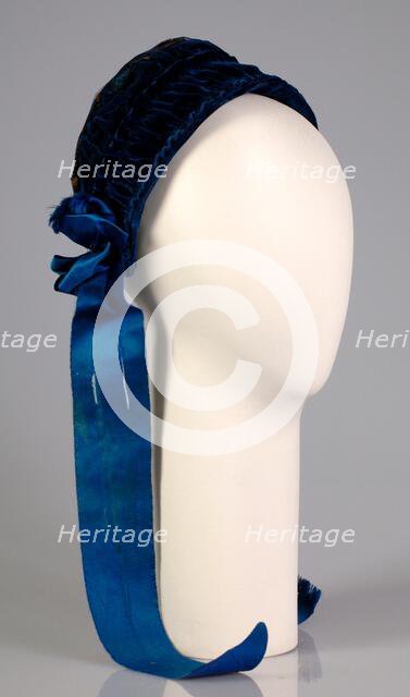 Evening bonnet, American, ca. 1880. Creator: Unknown.