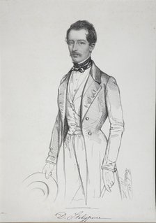 Portrait of Dmitry Arkadyevich Stolypin (1818-1893), 1843. Artist: Wagner, Ludwig (?-1870)