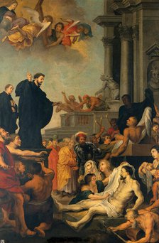 Saint Francis Xavier preaching and healing, c1620s. Creator: Unknown.