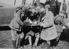 British aviators consulting, between 1914 and 1918. Creator: Bain News Service.