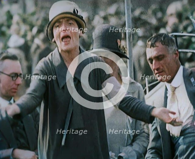 Ellen Wilkinson, Labour Politician Giving a Speech in Support of the General Strike, 1926. Creator: British Pathe Ltd.