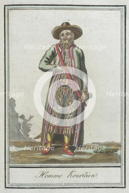 Costumes de Différents Pays, 'Homme Kourilien', c1797. Creators: Jacques Grasset de Saint-Sauveur, LF Labrousse.