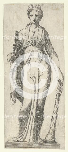 Melpomene, from the Mattei sarcophagus, Rome, 1540-45. Creator: Antonio Fantuzzi.