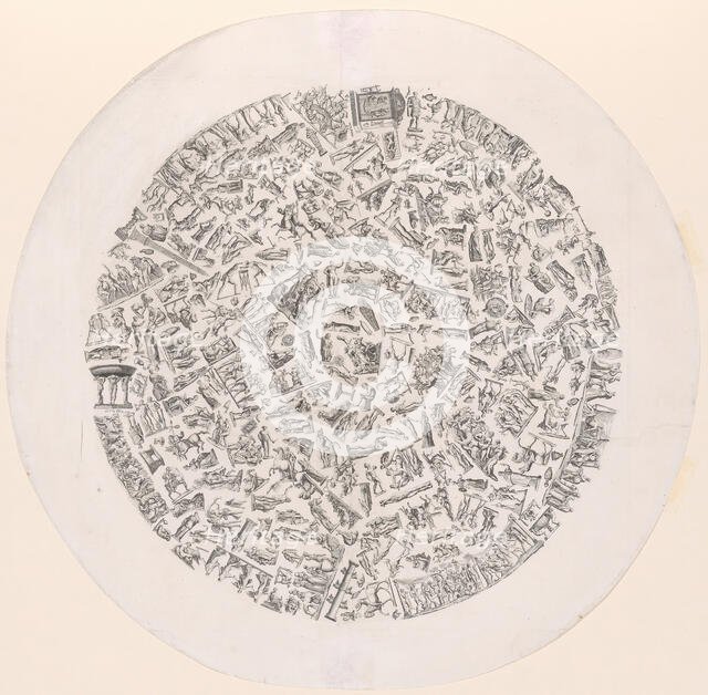 Mosaic of Archetypes from Antiquity, 1789. Creator: Jean Philippe Guy Le Gentil.