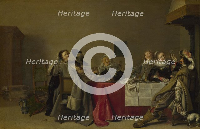 A Merry Company at Table, 1630. Artist: Pot, Hendrik Gerritsz. (1580/81-1657)