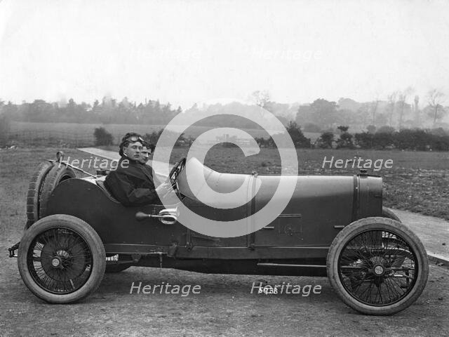 British racing driver Kenelm Lee Guinness in a 1914 Sunbeam Tourist Trophy car. Creator: Unknown.