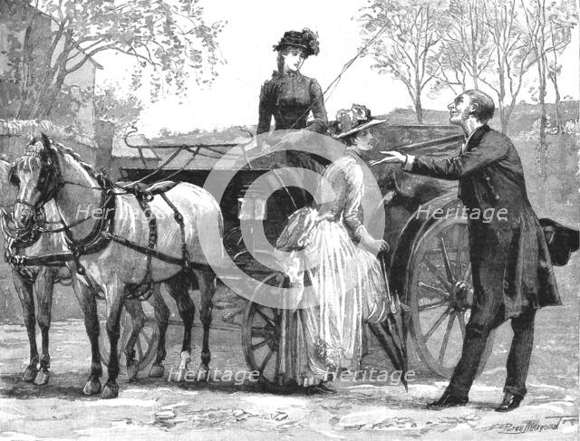 '" Madame Leroux"; By Francis Eleanor Trollope; Mr. Shard conducted Mildred---very shy...', 1890. Creator: Percy Macquoid.