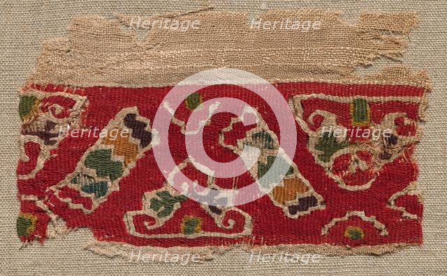 Fragment, with Part of a Clavus, early 800s. Creator: Unknown.