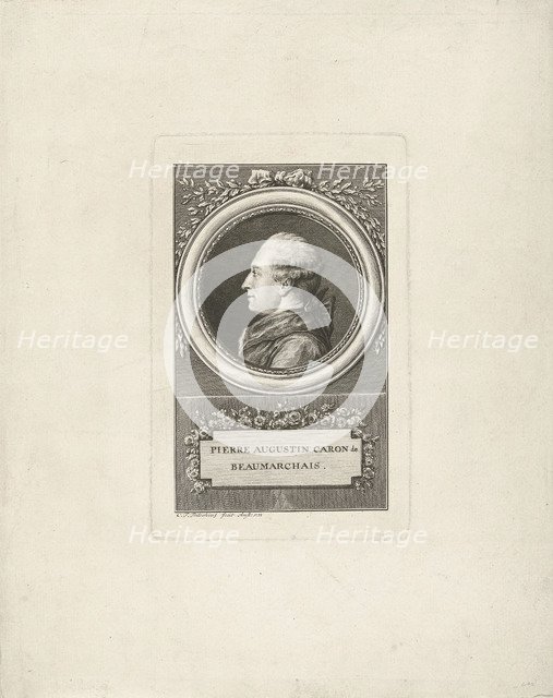 Portrait of Pierre-Augustin Caron de Beaumarchais (1732-1799), 1778.
