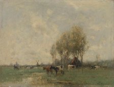 Meadow with cows, 1880-1910.  Creator: Willem Maris.