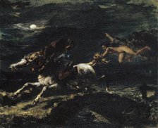 Tam O'Shanter Pursued by the Witches, 1849. Creator: Delacroix, Eugène (1798-1863).