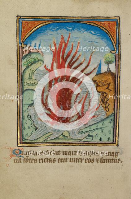 The Fourth Sign before the Day of Judgment; Illustrated Vita Christi..., about 1480-1490. Creator: Unknown.