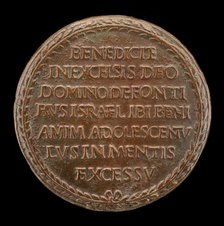 Inscription in a Wreath [reverse], c. 1500. Creator: Unknown.