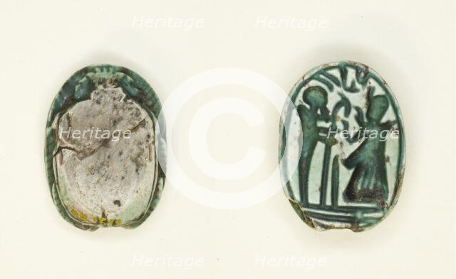 Scarab: The God Ptah with Name of Usermaatra Setepenra (Ramesses II), Egypt, New Kingdom... Creator: Unknown.