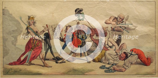 The entrance of censorship in Germany, 1842. Artist: Seel, Johann Richard (1819-1875)