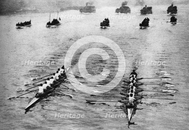 Oxford and Cambridge Boat Race, London, 1926-1927. Artist: Unknown