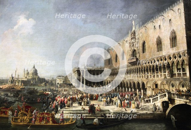 'Reception of the French Ambassador in Venice', 1726-1727. Artist: Canaletto