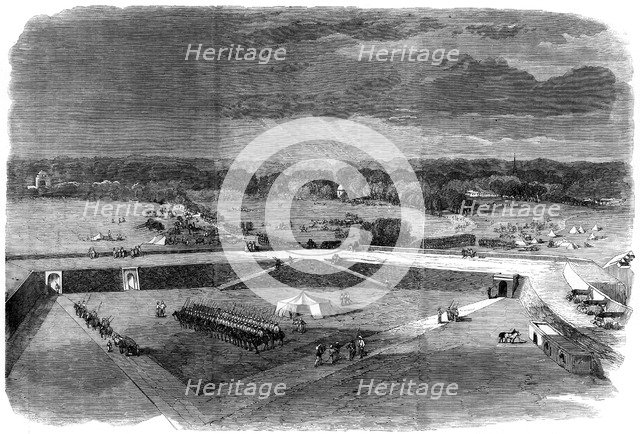 Brigadier-General Havelock leaving the Fortress of Allahabad to recapture Cawnpore, 1857. Artist: Unknown