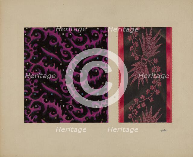 Sample of Silk, c. 1938. Creator: Edward White.