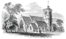 New Church of St. John the Evangelist, at Great Stanmore, 1850. Creator: Unknown.