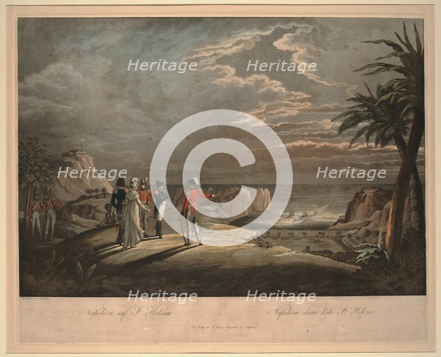 Napoleon Bonaparte on the island of Saint Helena. Artist: Rugendas, Johann Lorenz, the Younger (1775-1826)
