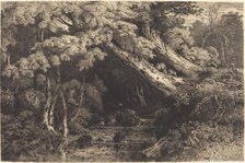 Saint-Pierre Stream near Pierrefond (Ruisseaude Saint-Pierre, pres Pierrefond), 1842. Creator: Paul Huet.