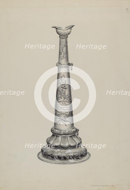 Fireman's Trumpet, 1936. Creator: Howard H. Sherman.