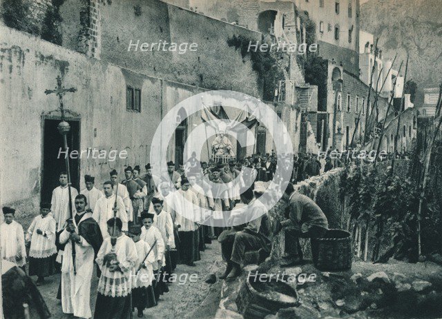 Procession, Capri, Italy, 1927. Artist: Eugen Poppel.