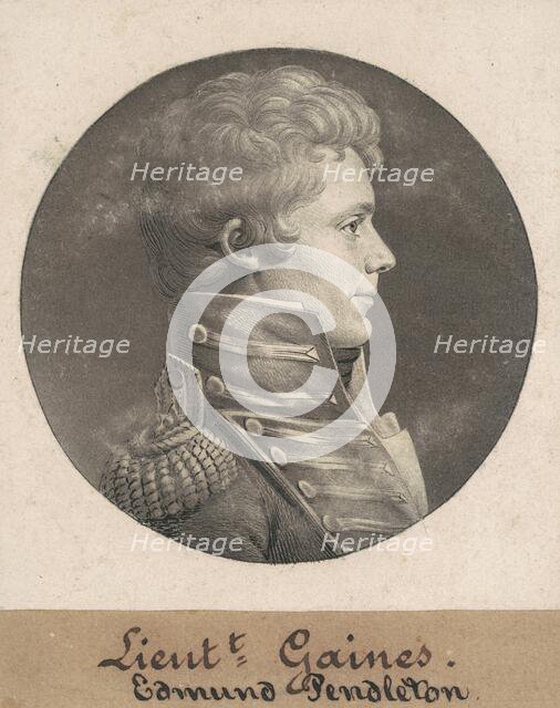 Edmund Pendleton Gaines, 1807-1808. Creator: Charles Balthazar Julien Févret de Saint-Mémin.