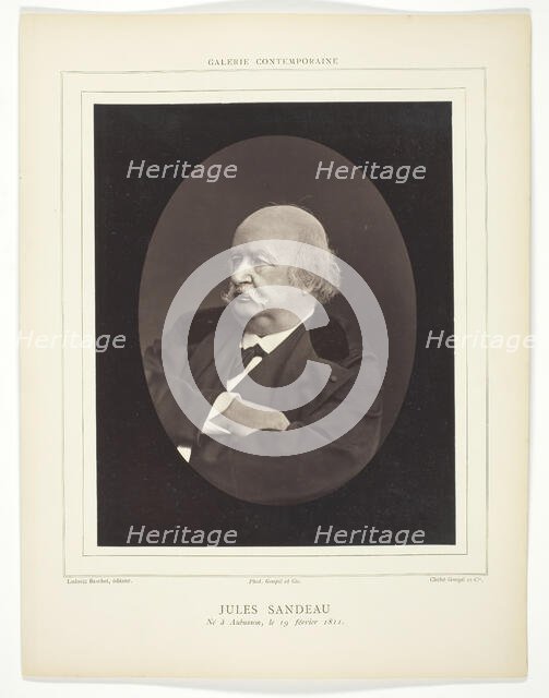 Jules Sandeau, [French writer], c. 1880. Creator: Goupil and Co.