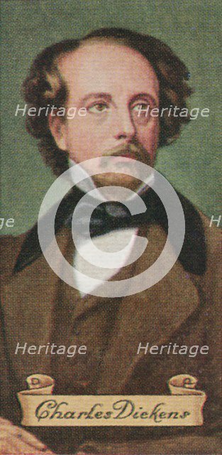 Charles Dickens, taken from a series of cigarette cards, 1935. Artist: Unknown
