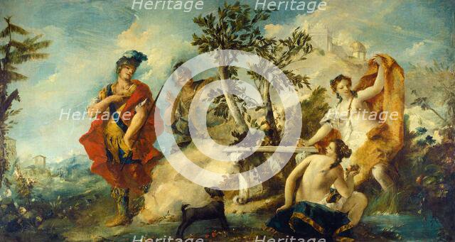 Carlo and Ubaldo Resisting the Enchantments of Armida's Nymphs, 1750/1755. Creators: Francesco Guardi, Antonio Guardi.