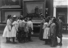 Washington, D.C. public schools - art gallery field trip - viewing painting, (1899?). Creator: Frances Benjamin Johnston.