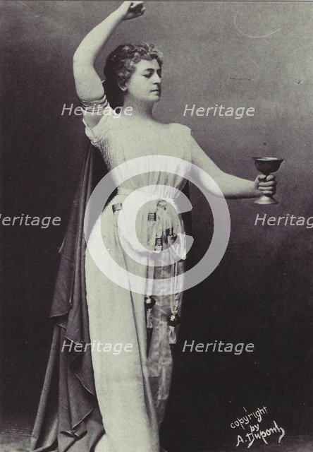 Opera singer Lilli Lehmann (1848-1929) as Isolde in Opera Tristan and Isolde by Richard Wagner, ca 1