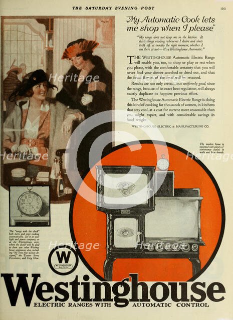 Westinghouse Electric Company, Advertising From The Saturday Evening Post, ca 1920-1925. Creator: Anonymous.