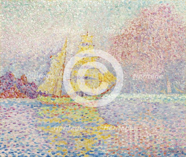 Italian brig at Agay, 1901. Artist: Signac, Paul (1863-1935)