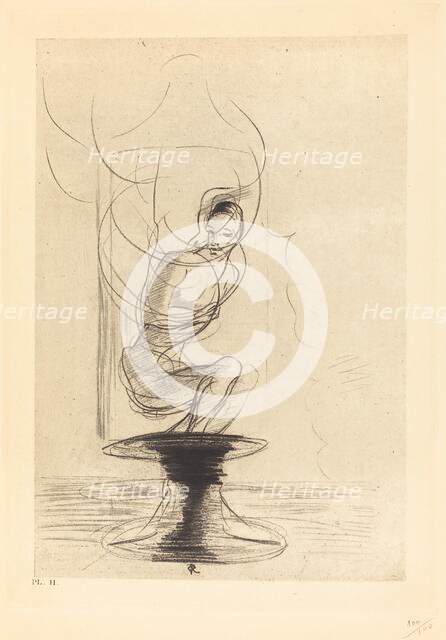 Parfois on trouve un vieux flacon qui se souvient, d'ou jaillit toute vive une ame qui revient..., 1 Creator: Odilon Redon.