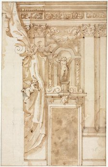 Elevation for Wall Decoration, c. 1550. Creator: Unknown.