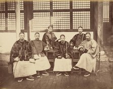 Group portrait of men, 1862-1872. Creator: John Thomson.