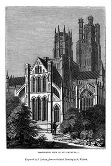 North west view of Ely Cathedral, 1843. Artist: J Jackson
