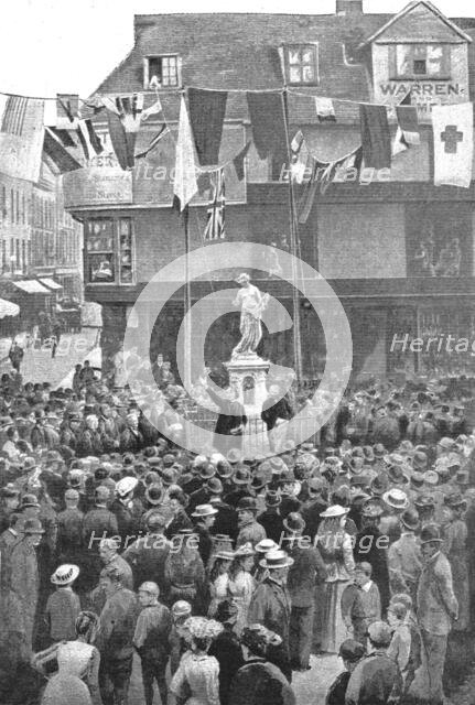 'The Unveiling of the Marlowe Memorial at Canterbury, Mr. Henry Irving deleivering his...', 1891. Creator: Unknown.