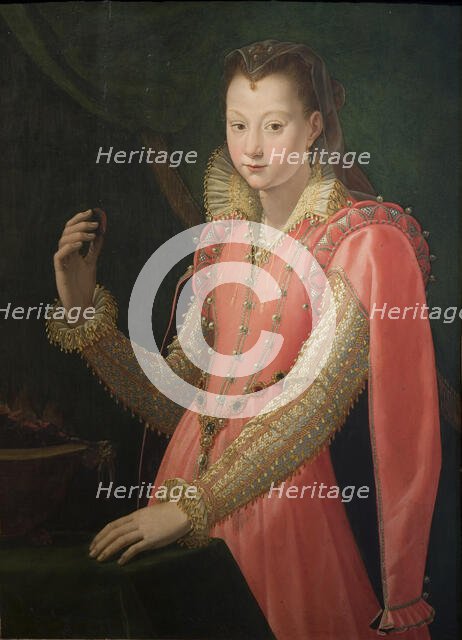 Portrait of a young woman as Porcia Catonis, Second half of the 16th century. Creator: Santi di Tito (1536-1603).