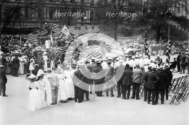 Mayor reviews Olympic Athletes, 1912. Creator: Bain News Service.